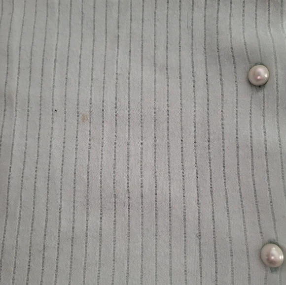 Mint Green Striped Button-Up Nightgown - Picture 4 of 4